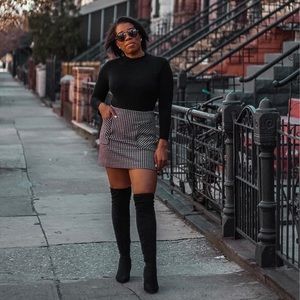 Express plaid mini skirt